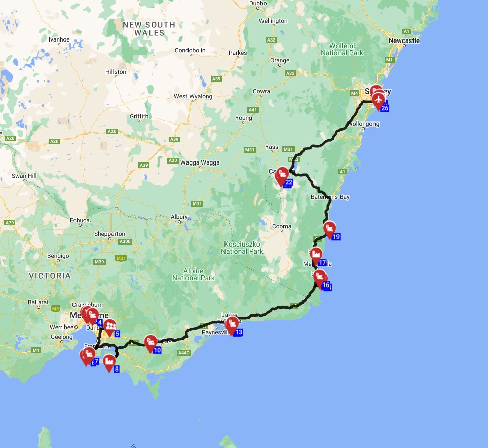 Melbourne to Sydney - Sweet and Scenic A Family Adventure
